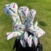 Golf Club Covers Colorful Tee Driver Cover Fairway Wood Headcover Hybrid Cover Leather 3 Wood Headcovers Mallet Putter Headcover Blade Putter Cover for Odyssey Scotty Cameron Taylormade view 2