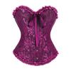 frawirshau Corsets for Women Lace Up Overbust Corset Top Plus Size Renaissance Corset Black Rose 4XL view 1