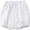 EISHOW Infant Baby Soft Ruffle Shorts Bloomers Toddler Boy Girl Solid Cotton Linen Blend Basic Bottom Cute Loose Harem Shorts (1-2 Years, D-White) view 1