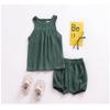 EISHOW Infant Baby Soft Ruffle Shorts Bloomers Toddler Boy Girl Solid Cotton Linen Blend Basic Bottom Cute Loose Harem Shorts (3-4 Years, D-Green) view 2