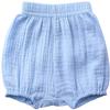 EISHOW Infant Baby Soft Ruffle Shorts Bloomers Toddler Boy Girl Solid Cotton Linen Blend Basic Bottom Cute Loose Harem Shorts (2-3 Years, D-Blue) view 1