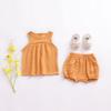 EISHOW Infant Baby Soft Ruffle Shorts Bloomers Toddler Boy Girl Solid Cotton Linen Blend Basic Bottom Cute Loose Harem Shorts (3-4 Years, D-Yellow) view 3