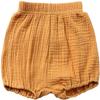 EISHOW Infant Baby Soft Ruffle Shorts Bloomers Toddler Boy Girl Solid Cotton Linen Blend Basic Bottom Cute Loose Harem Shorts (2-3 Years, D-Yellow) view 1