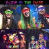 BouQuw 25 Packs LED Glasses Mardi Gras Party Supplies ,5 Neon Colors,3 Light Modes Light up Glow Sticks Glasses Toys Party Supplies for kids Adults Fit Halloween Christmas New Year Eve Graduations view 4