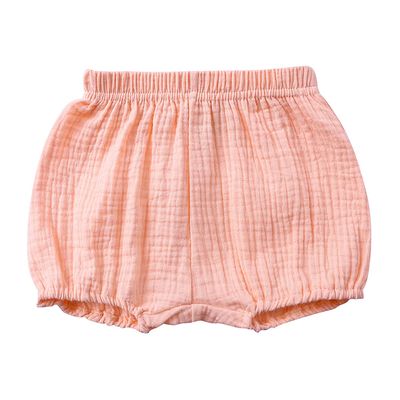 EISHOW Infant Baby Soft Ruffle Shorts Bloomers Toddler Boy Girl Solid Cotton Linen Blend Basic Bottom Cute Loose Harem Shorts (2-3 Years, D-Pink)