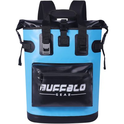 Buffalo Gear Cooler Backpack,18L Leakproof Cooler Bag Insulated Cooler for Picnic Beach Camping Hiking Park Fishing(Blue)