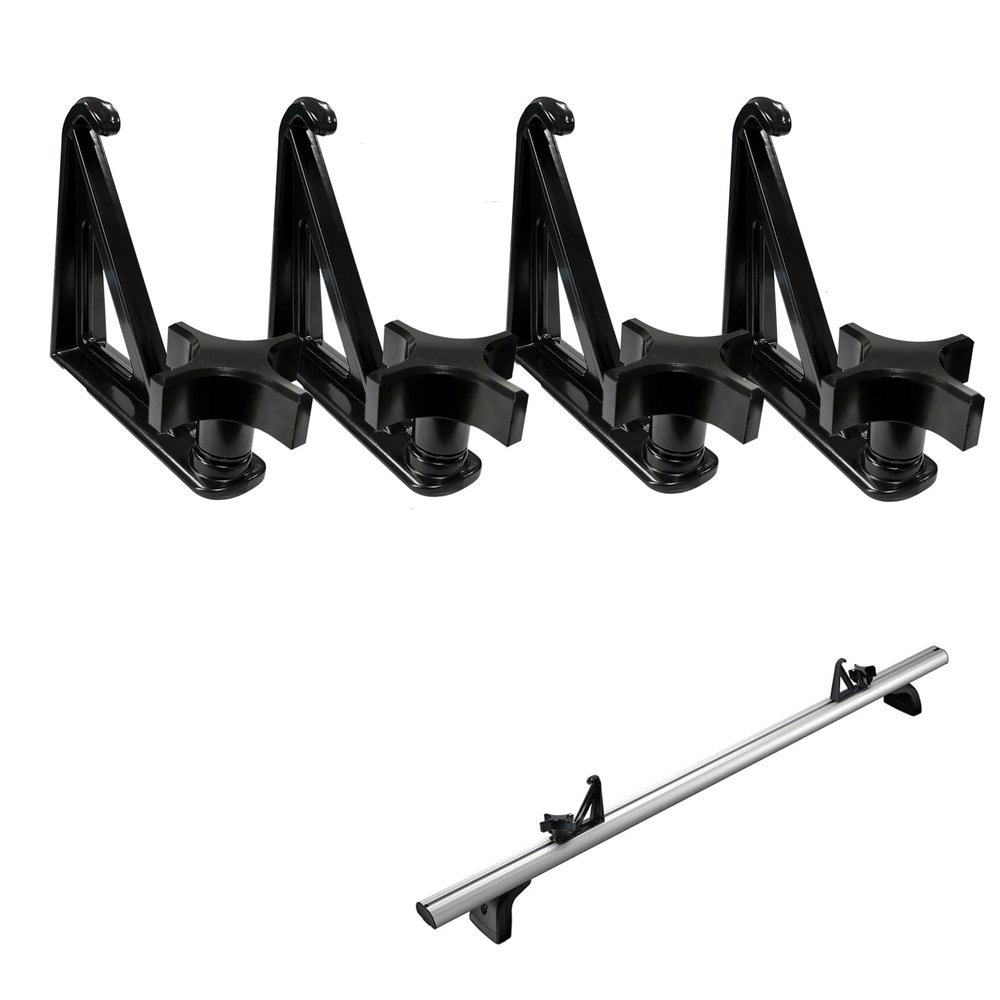 T-Slot Load Stops Brackets for Truck Crossbar, Ladder & Kayak, 4 Pack