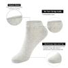 MAGIARTE Womens Ankle Socks Soft Pure Cotton Athletic Casual Single Color Low Cut Socks for Women 3-Pack (#M-L.Grey) view 3