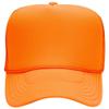 Ashen Fane Polyester Foam Front 5 Panel High Crown Mesh Back Trucker Hat, Neon Orange view 2