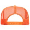 Ashen Fane Polyester Foam Front 5 Panel High Crown Mesh Back Trucker Hat, Neon Orange view 3