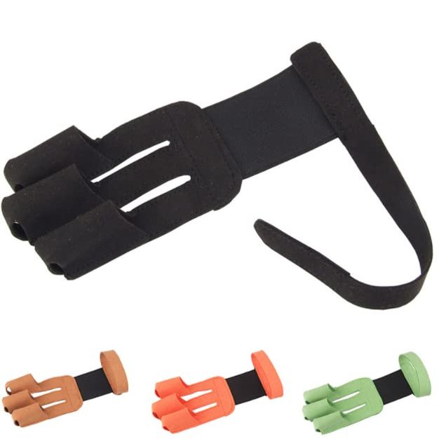 Archery Glove Arm Guard 3 Finger Protective Gloves for Recurve Compound Long Bow Hunting Shooting Targeting Leather Gloves Arrow Bow Archery Gear Accessories Finger Protector