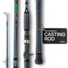 Dark Matter Psychedelic Casting Fishing Rods Medium Heavy Power X - Gunmetal - High-Modulus M3 Carbon Nano Baitcaster Rod Saltwater and Freshwater Fishing Rods, 7ft Medium Heavy Baitcasting Rod view 1