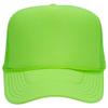 Ashen Fane Polyester Foam Front 5 Panel High Crown Mesh Back Trucker Hat, Neon Green view 2