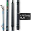 Dark Matter Psychedelic Casting Fishing Rods Medium Heavy Power Z - Gunmetal - High-Modulus M3 Carbon Nano Baitcaster Rod Saltwater and Freshwater Fishing Rods, 7ft Medium Heavy Baitcasting Rod view 1