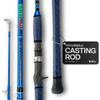 Dark Matter Psychedelic Casting Fishing Rods Medium Heavy Power X - Blue - High-Modulus M3 Carbon Nano Baitcaster Rod Saltwater and Freshwater Fishing Rods, 7ft Medium Heavy Baitcasting Rod view 1