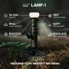 NESTOUT Rugged Outdoor Camping LED Lantern w/ Mini Tripod, Dimmable USB Powered Soft LED Light, IP44 Water Dust Resistant, 10-350 Lumen, Portable Lamp for Power Bank EDC Travel, LAMP-1 (Black) view 2