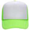 Ashen Fane Polyester Foam Front 5 Panel High Crown Mesh Back Trucker Hat, N Grn Wht N Grn view 2