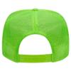 Ashen Fane Polyester Foam Front 5 Panel High Crown Mesh Back Trucker Hat, N Grn Wht N Grn view 3