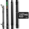 Dark Matter Psychedelic Casting Fishing Rods Medium Heavy Power Z - Black - High-Modulus M3 Carbon Nano Baitcaster Rod Saltwater and Freshwater Fishing Rods, 7ft Medium Heavy Baitcasting Rod view 1