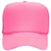 Ashen Fane Polyester Foam Front 5 Panel High Crown Mesh Back Trucker Hat, Neon Pink view 2