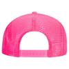 Ashen Fane Polyester Foam Front 5 Panel High Crown Mesh Back Trucker Hat, Neon Pink view 3
