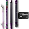 Dark Matter Psychedelic Casting Fishing Rods Medium Heavy Power Z - Purple - High-Modulus M3 Carbon Nano Baitcaster Rod Saltwater and Freshwater Fishing Rods, 7ft Medium Heavy Baitcasting Rod view 1