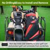 10L0L No-Drill Golf Cart Bag Holder, Universal Adjustable Rear Seat Attachment for 2+2 Seater with 1 Square Metal Frame Fits Yamaha EZGO Club Car view 4
