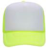 Ashen Fane Polyester Foam Front 5 Panel High Crown Mesh Back Trucker Hat, N.YLW Wht N.YLW view 2
