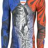 Red Plume Men Cool Dry 3D Digital Printing Compression Long Sleeve Base Layer Shirts, Sports& Fitness Tee (Colorful, L) view 3