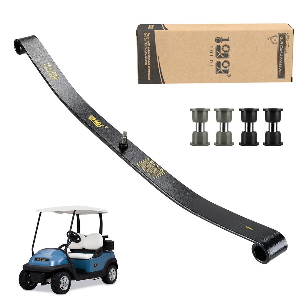 10L0L Golf Cart Front Leaf Spring Kit with Bushings & Sleeves for Club Car Precedent 2004-2008 & DS 1981-Up, Heavy Duty for Gas/Electric, OEM 1012030 1012322 1013867 1015108