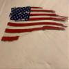 USA Tattered Battle Flag (Layered Plaque) (18" Length) view 2