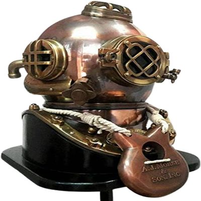 Vintage Diving Helmet for Scuba Diving Divers Helmet Antique ~ Antique Mark V Marine Scuba Divers Helmet 18" - Home & Office Decorative