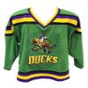 Ducks Logo Deluxe Embroidered Hockey Jersey - Mens XL Green view 1