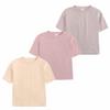 3 Pack Littie Kids Short Sleeve T-Shirt Crew Neck Solid Color Cotton Tee Tops Toddler Boys Girls Summer Clothes view 1
