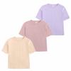 3 Pack Littie Kids Short Sleeve T-Shirt Crew Neck Solid Color Cotton Tee Tops Toddler Boys Girls Summer Clothes 3T view 1