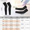 Geyoga 4 Pairs Kids Leg Sleeves Compression and Arm Sleeves Youth Leg and Arm Wraps for Cycling Basketball Sports(Medium,Black) view 3