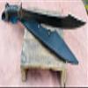 EGKH - 25 Inches Zombie Survival and Hunting Machete - 5160 Leaf Spring Steel - Full Tang - Rosewood Handle with Leather Wrap - Custom Knife with Leather Sheath view 2