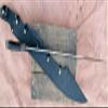 EGKH - 25 Inches Zombie Survival and Hunting Machete - 5160 Leaf Spring Steel - Full Tang - Rosewood Handle with Leather Wrap - Custom Knife with Leather Sheath view 3