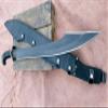 EGKH - 25 Inches Zombie Survival and Hunting Machete - 5160 Leaf Spring Steel - Full Tang - Rosewood Handle with Leather Wrap - Custom Knife with Leather Sheath view 4