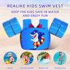 REALIKE Kids Swim Vest for Toddler Floaties Swimming Aids with Shoulder Harness Arm Wings for Children/Infant/Baby,Sea Beach/Pool/Lake, Suitable for 28-70lbs Boys/Girls view 3