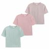 Kids Tales 3 Pack Littie Kids Short Sleeve T-Shirt Crew Neck Solid Color Cotton Tee Tops Toddler Boys Girls Summer Clothes view 1