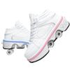 Roller Skates for Women & Men - Outdoor 2 in 1 Parkour Shoes with Wheels for Girls & Boys - Double Row Deform Kick Roller Skates - Quad Skating Shoes for Recreation view 1