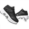 Roller Skates for Women & Men - Outdoor 2 in 1 Parkour Shoes with Wheels for Girls & Boys - Double Row Deform Kick Roller Skates - Quad Skating Shoes for Recreation view 1