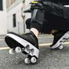 Roller Skates for Women & Men - Outdoor 2 in 1 Parkour Shoes with Wheels for Girls & Boys - Double Row Deform Kick Roller Skates - Quad Skating Shoes for Recreation view 2