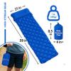 Kids Sleeping Pad for Camping and Sleepovers with Pillow, Inflatable Camping Mattress for Backpacking & Travel, Thick Toddler Cot Mat, Fast Inflating Sleeping Pads for Kids (Blue) view 2