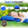 Kids Sleeping Pad for Camping and Sleepovers with Pillow, Inflatable Camping Mattress for Backpacking & Travel, Thick Toddler Cot Mat, Fast Inflating Sleeping Pads for Kids (Blue) view 4
