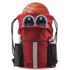 BeeGreen Red Drawstring Backpack Bag w Water Bottle Pockets Large String Workout Bag Sackpack w Zipper Pockets Shoe Compartment Swim Sports Cinch Bag for Gym Yoga