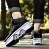 Roller Skates for Women & Men - Outdoor 2 in 1 Parkour Shoes with Wheels for Girls & Boys - Double Row Deform Kick Roller Skates - Quad Skating Shoes for Recreation view 4