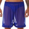 Lejafay Men's Untra Thin Breathable Sheer Boxers Shorts Underwear Mesh Pajamas Bottom Swimwear Royal Blue X-Large view 1