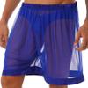 Lejafay Men's Untra Thin Breathable Sheer Boxers Shorts Underwear Mesh Pajamas Bottom Swimwear Royal Blue X-Large view 3